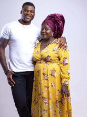 Francis Ngannou with his beloved mother.
